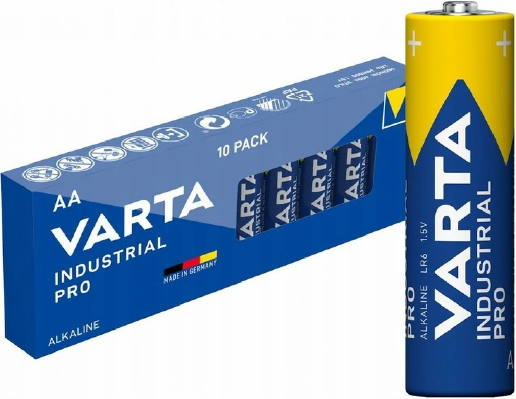 Bateri AA Varta Industrial Pro, 2950mAh, paketë prej 10 copë