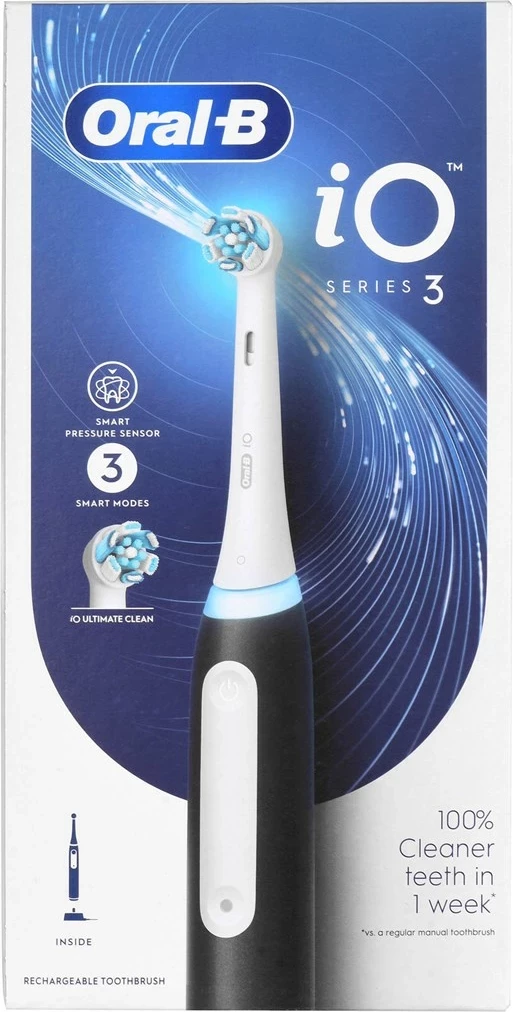 Furçë dhëmbësh elektrike Braun Oral-B iO3, e zezë