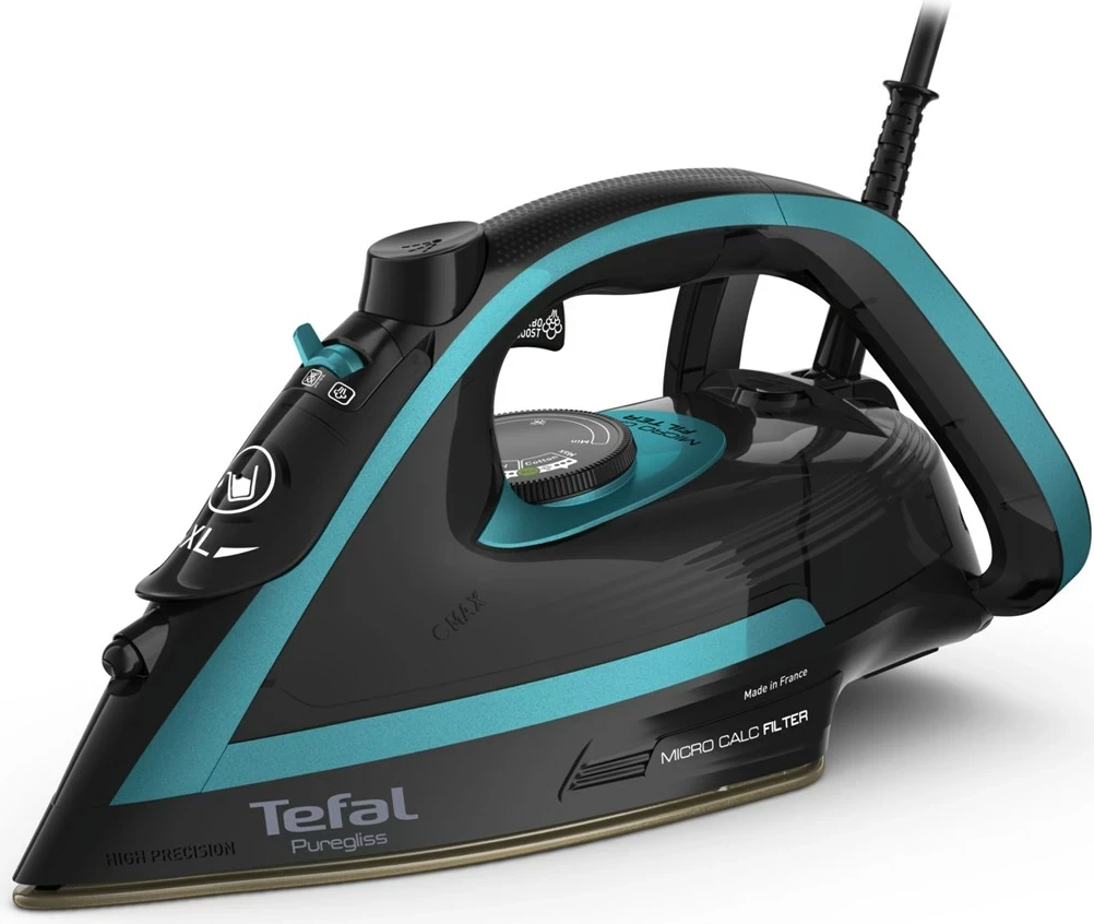 Hekur Tefal Puregliss FV8066, 3000 W, Zi, Kaltër