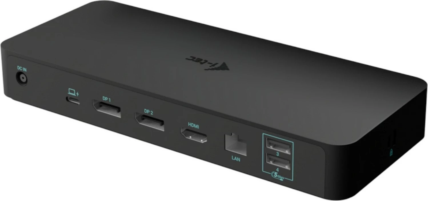 Doking stacion i-tec USB-C Intelligent Triple Display Dock PD100W, e zezë