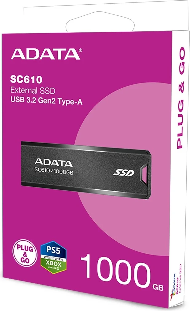 USB Flash ADATA SC610, 1 TB, USB Type-A 3.2 Gen 2, e zi