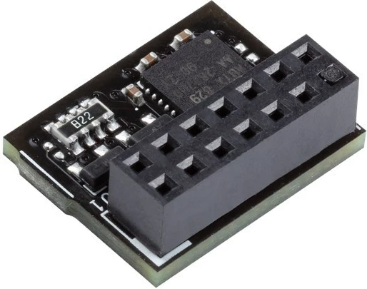 Modul TPM ASUS TPM-SPI 2.0, për pllakë amë, 13mm x 13mm, i zi