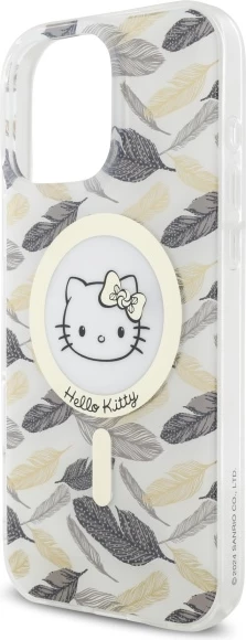 Mbështjellës Hello Kitty IML Golden Leaves MagSafe për iPhone 16 Pro Max, Bardhë