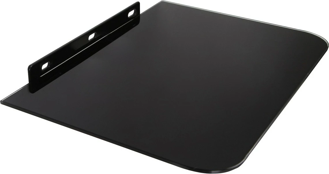 Raf muri për DVD Maclean MC-738, xham, 10kg, i zi