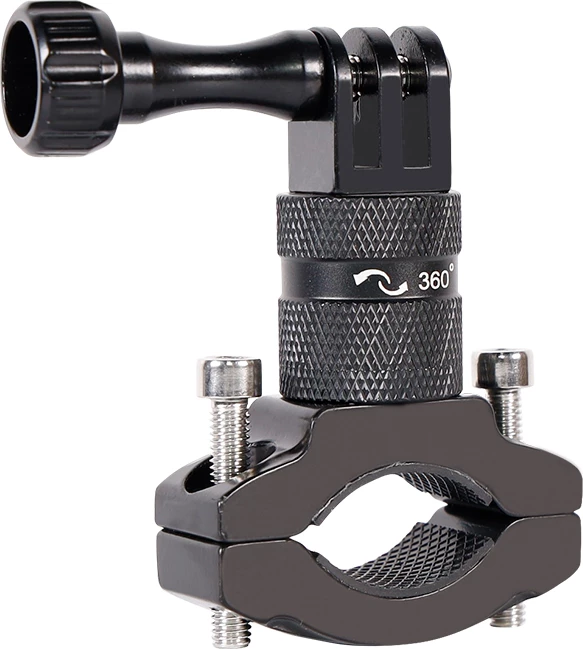 Mbajtës sportiv për kamerë, Hurtel, për biçikletë, aliazh alumini, i zi