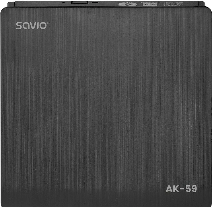 Lexues/shkrues i jashtëm CD/DVD Savio AK-59, USB-C/USB-A, i zi