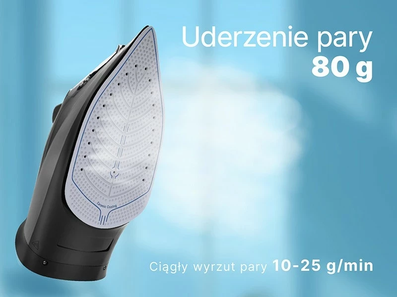 Hekur me avull Lafe GlidePro, 2600W, soleplate qeramike, zi