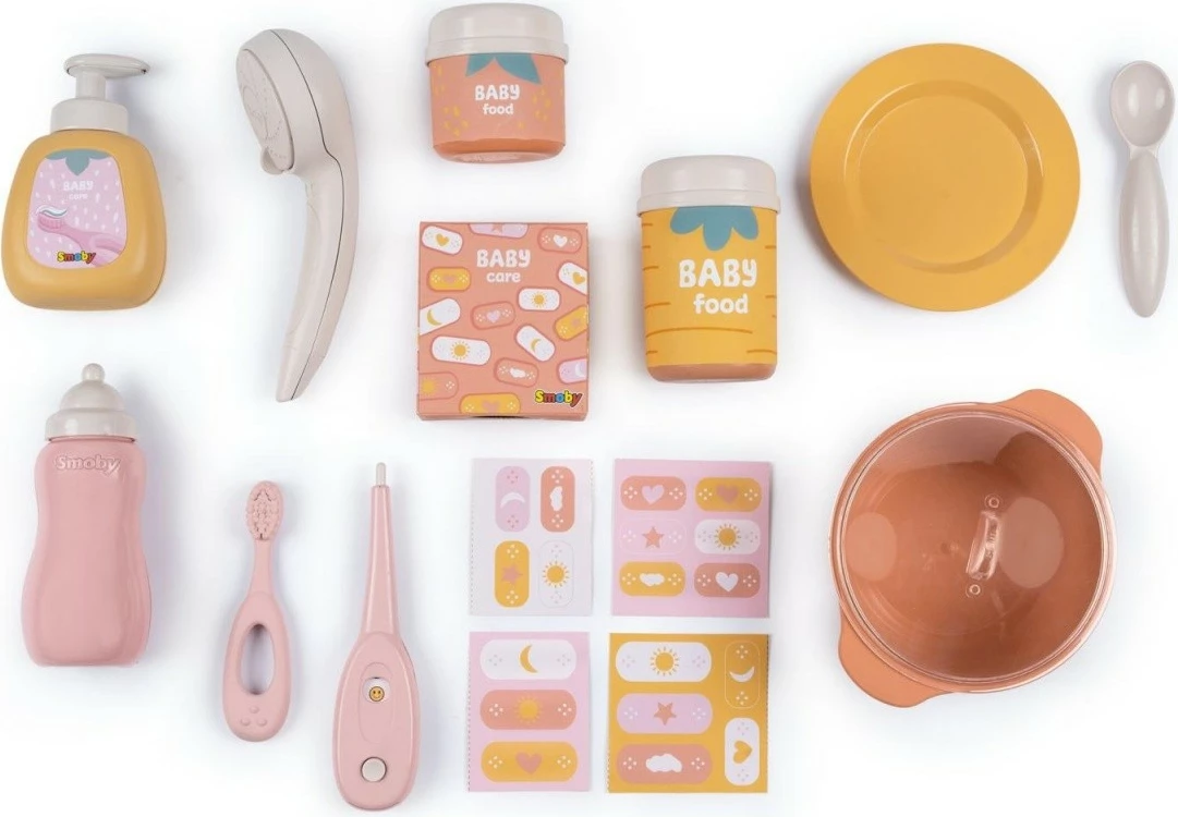Kënd loje Baby Nurse Smoby 7600220394, me 19 aksesorë, multikolor