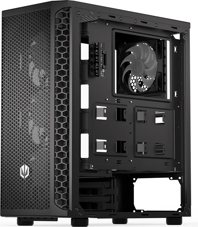 Kasë Endorfy Signum 300 ARGB, Midi Tower, xham i fortë, 4 ventilatorë ARGB, e zezë