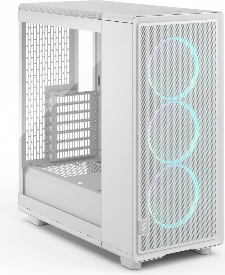 Kasë Fractal Design Epoch White TG RGB Clear Tint, Midi Tower, ATX, e bardhë