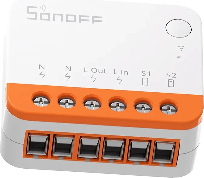 Switch i mençur Sonoff MINIR4, Wi-Fi, për Smart Home, Bardhë/Portokalli