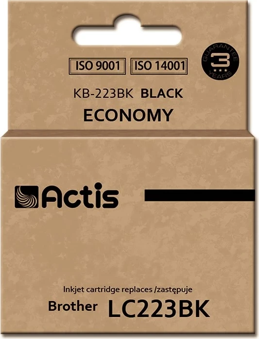 Ngjyrë zëvendësuese Actis KB-223BK ink për Brother LC223BK, 16ml, e zezë