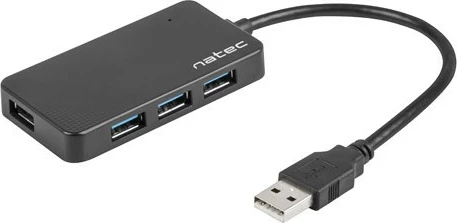 Kasë USB Natec NHU-1342, 4 porta USB 3.0, e zezë
