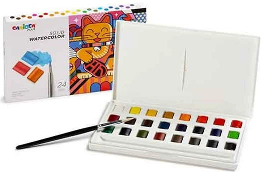 Markerë uji Carioca Plus 24 copë me brushë