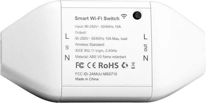 Switch i mençur Wi-Fi Meross MSS710-UN, kontroll me aplikacion, i bardhë