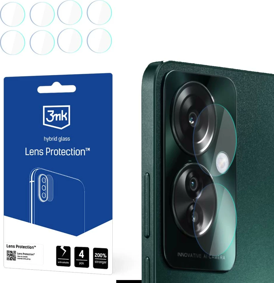 Mbrojtës xhami për kamerë 3mk Protection për Oppo Reno 11 F, set