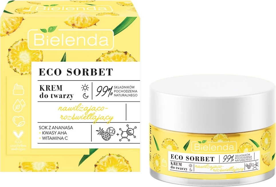 Krem për fytyrë për femra Bielenda Eco Sorbet Pineapple 50ml