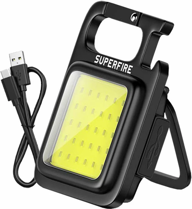 Dritë dore Superfire MX16, 600lm, 500mAh, USB-C, e zezë