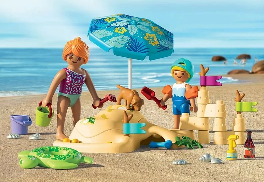 Set lodrash Playmobil My Life 71906 Family at the Beach, 46 pjesë