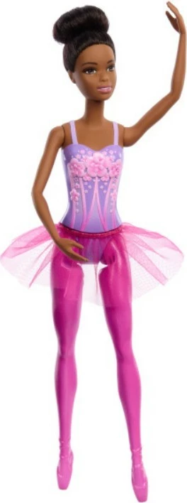 Kukull Barbie Mattel HRG33/HRG36 balerinë, flokë të zinj