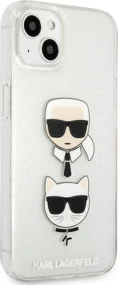 Mbështjellës Karl Lagerfeld KLHCP13SKCTUGLS për iPhone 13 mini, Hardcase, Argjendtë