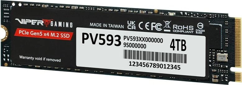 SSD Patriot Viper PV593, M.2 PCI-E Gen5 x4 NVMe2, 4TB, i zi