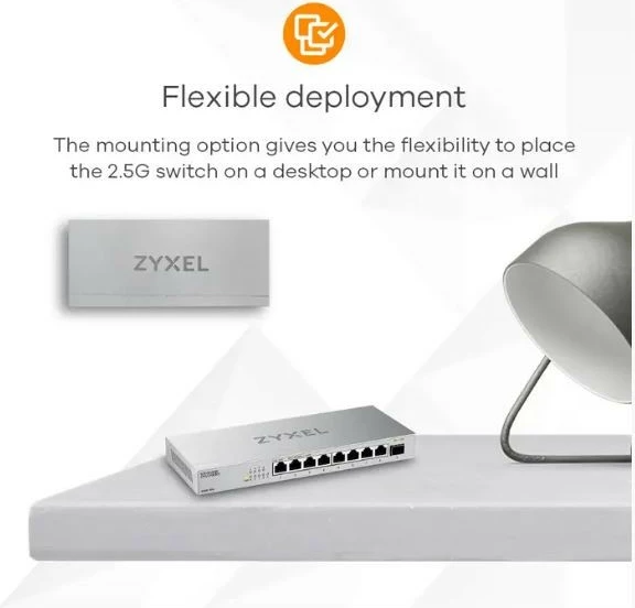 Switch Zyxel XMG-108-ZZ0101F, 8 porta 2.5G, 1 SFP+, Desktop, Argjendtë