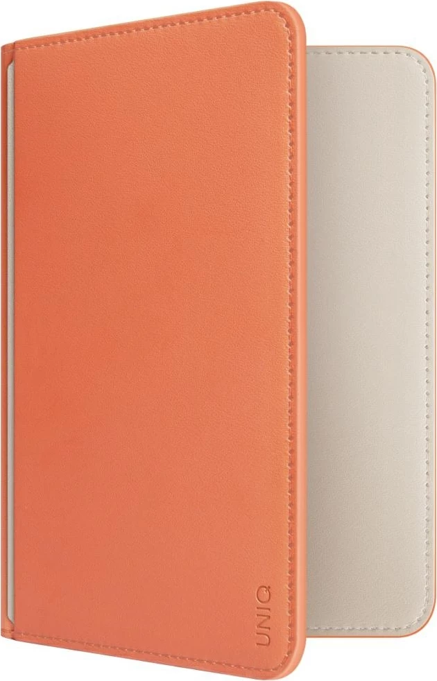 Mbështjellës pasaporte UNIQ Belmont me bllokim RFID, lëkurë vegane, Terrakotë/Ivory