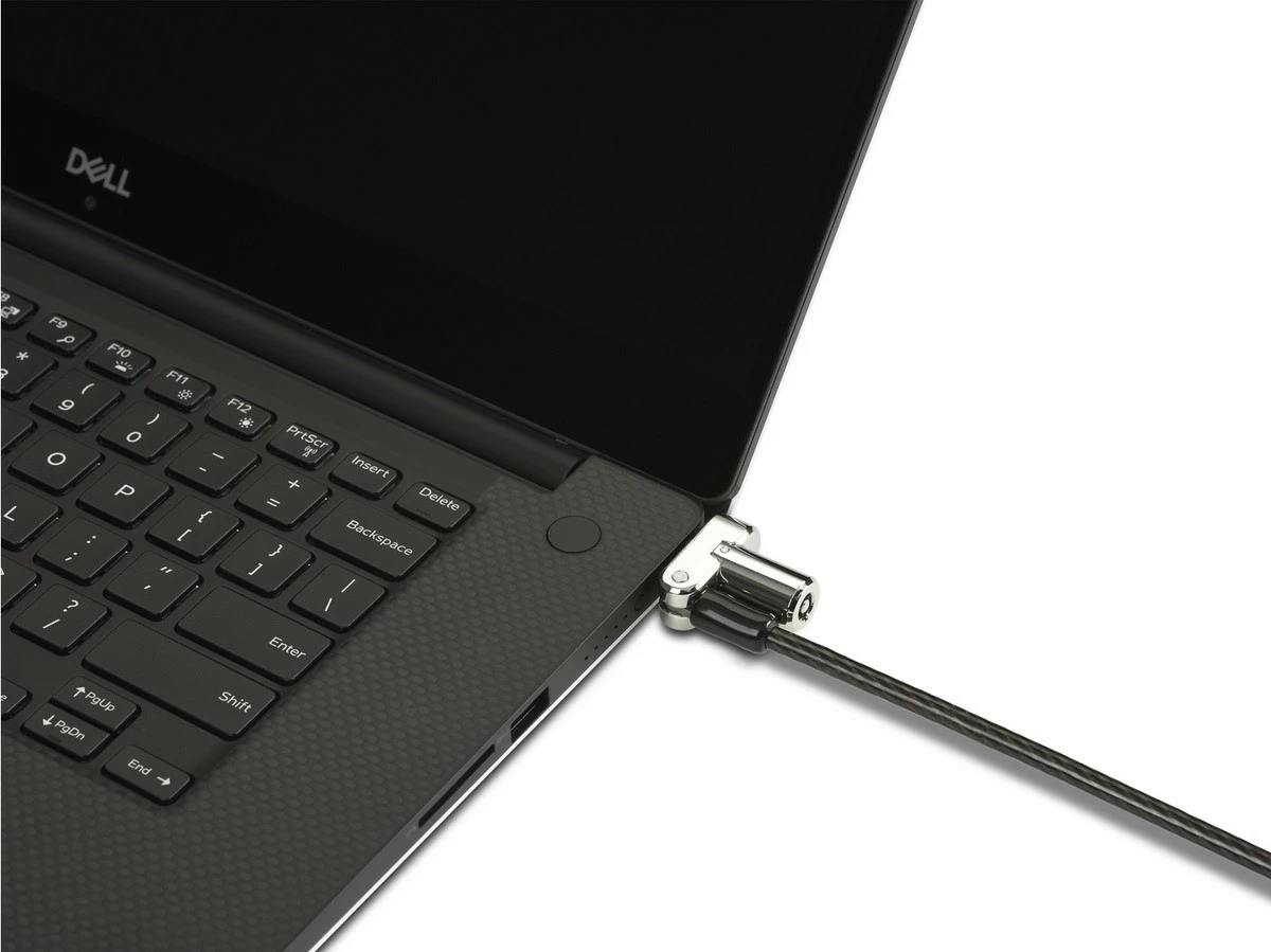 Kabllo sigurie Kensington Universal 3-në-1 me çelës, 1.8m, e zezë/metal