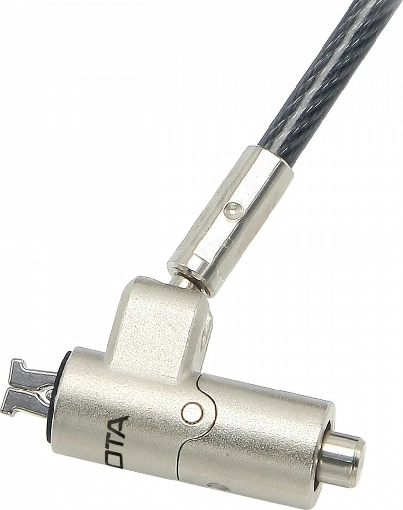 Kabllo sigurie DICOTA Nano Ultra Slim, 2 m, me kyç, E zezë/Argjend