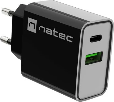 Karikues rrjeti Natec Ribera NUC-2062, 20W, 1x USB-A + 1x USB-C, Zi