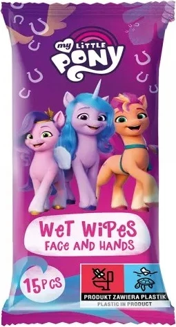 Peceta të lagura për fytyrë dhe duar My Little Pony Strawberry unisex 15 copë