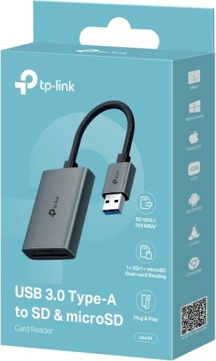 Lexues kartash TP-Link UA430, USB 3.2 Gen 1, Type-C, Gri