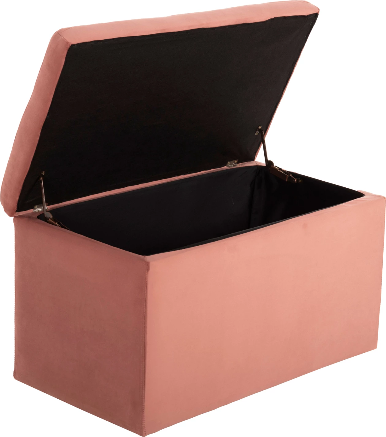 Stool/trunk me hapësirë magazinimi PUNK FH279.12, kadife ngjyrë rozë e zbehtë, 90x50x52H cm