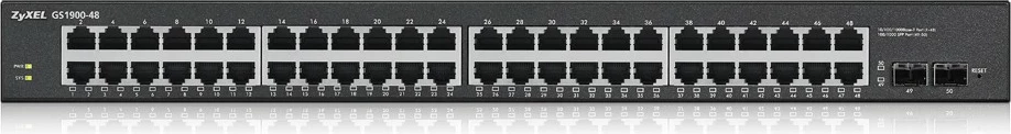 Switch Zyxel GS1900-48-EU0102F, L2, Gigabit Ethernet (10/100/1000), montim në rack, ngjyrë e zezë