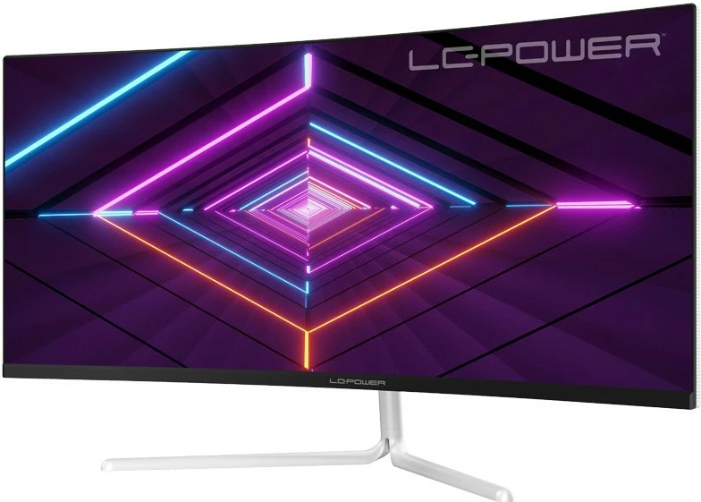 Monitor LC-Power LC-M34-UWQHD-100-C-V3, 34", UltraWide Quad HD, 100Hz, i bardhë