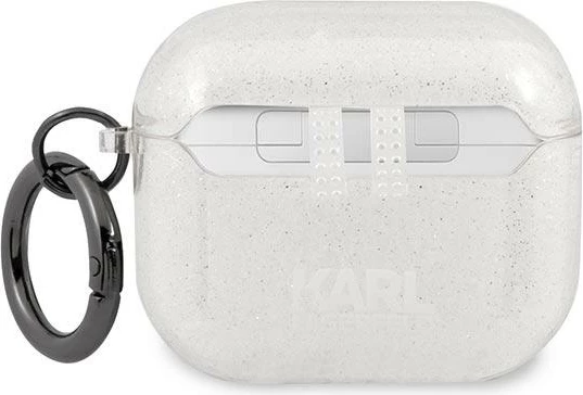 Mbështjellës Karl Lagerfeld KLA3UKHGS për AirPods 3, Glitter, Argjendtë