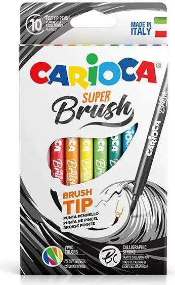 Markerë Carioca Super-Brush 10 Ngjyra