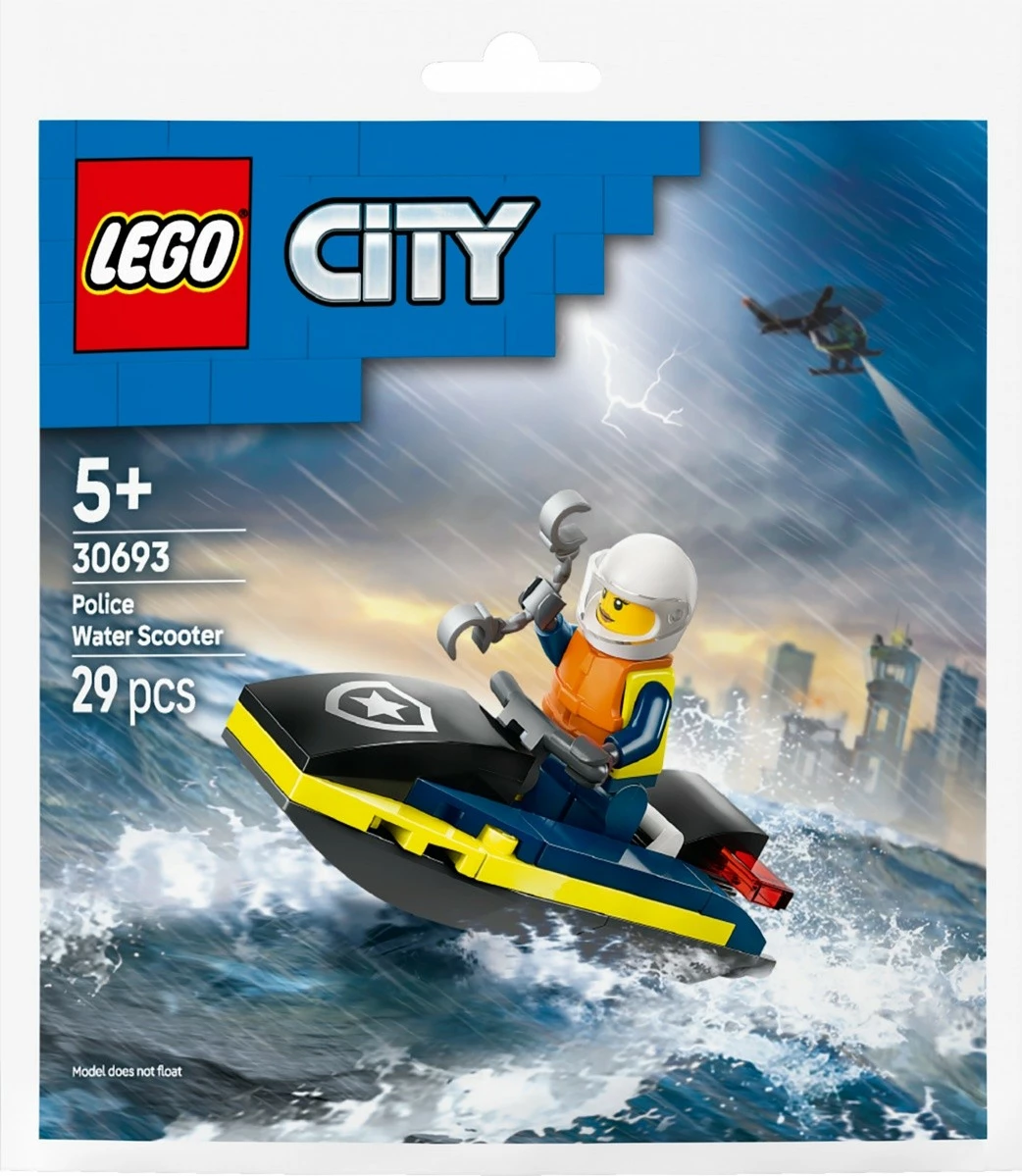 Set LEGO City 30693 Police Jet Ski, 29 pjesë, plastikë