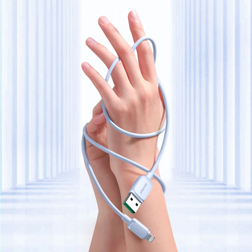 Kabllo Joyroom Multi-Color Series A14 Lightning në USB-A, 1.2m, 2.4A, Kaltër