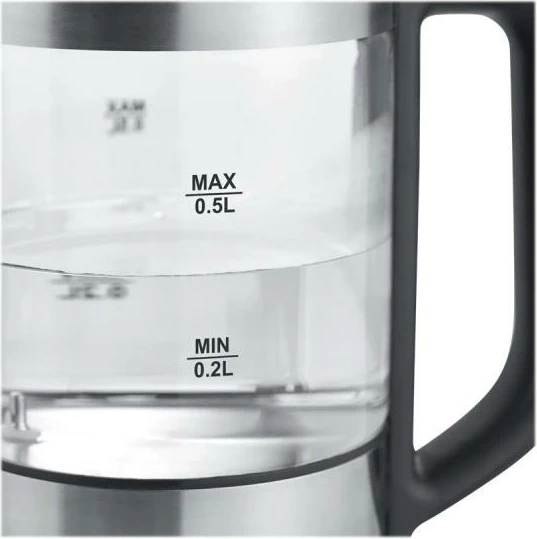 çajnik elektrik Severin WK3458 0.5L xham, rregullim temperature 40-100°C, funksion mbajtje-nxehhtë, i zi
