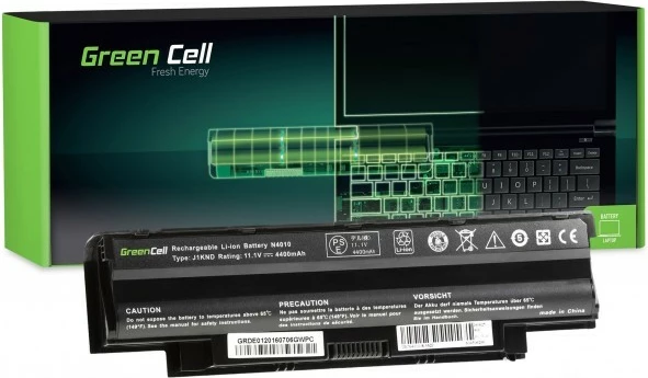 Bateri laptopi Green Cell DE01 për Dell N3010, 4400mAh, 11.1V, Li-ion, e zezë