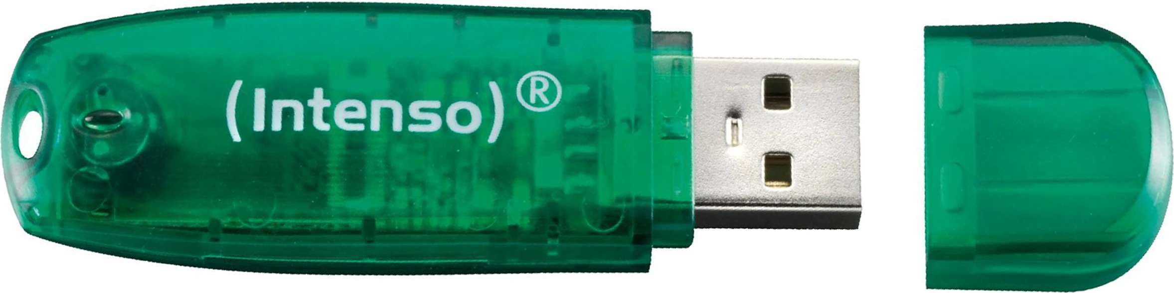 USB Intenso Rainbow Line, 8 GB, USB Type-A, 2.0, Gjelbër