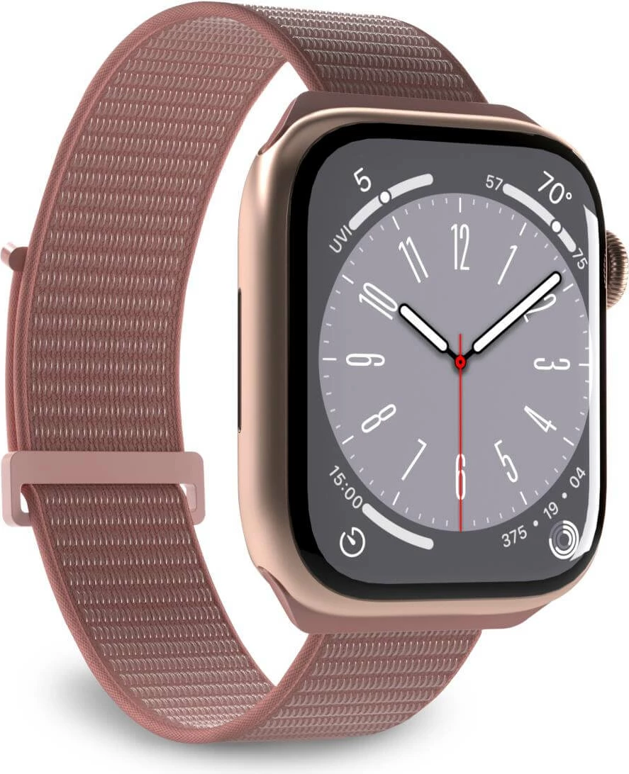 Rrip sport Puro për Apple Watch 38/40/41mm, najlon, rozë