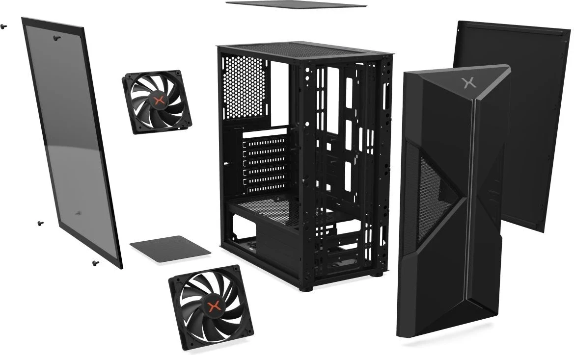 Kasë kompjuterike Krux Astral, e zezë 