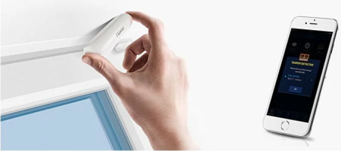 Sensor derë-dritare, FIBARO, Door Window Sensor 2 (FGDW-002-1 / FGDW0021), wireless magnetik për automatizim shtëpie, i bardhë