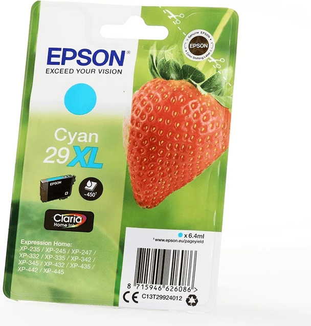 Kartush boje, Epson 29XL C13T29924012, 6.4 ml deri 450 faqe, XL, cyan