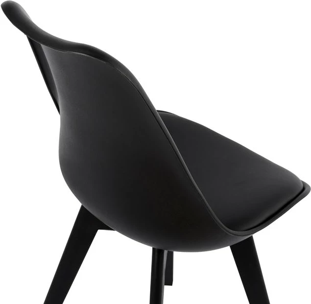 Karrige Vegas FH0033.32 polipropilenë-PU-e zezë 47,5x55x82 cm, set prej 4 copë