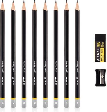 Set vizatimi ADEL me 6 lapsa B, mprehës dhe gomë