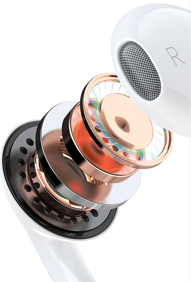 Kufje in-ear Dudao X14PROT me USB-C, të bardha